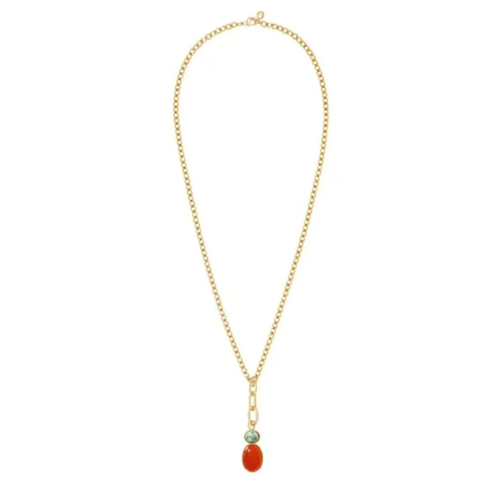 Roxanne Assoulin The Semi Precious Stone Necklace Gold-tone - Picture 4 of 4